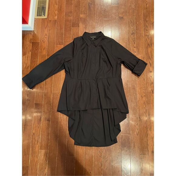 Lane Bryant Extreme Peplum Tunic Women’s Long sleeves with roll tabs Shirt - Picture 15 of 17